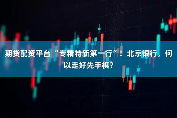 期货配资平台 “专精特新第一行”！北京银行，何以走好先手棋？